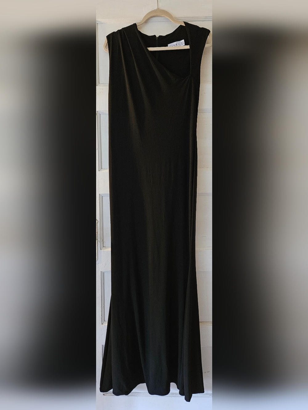 Club L Black One-Shoulder Evening Maxi Mermaid Dress - Picture 3 of 5